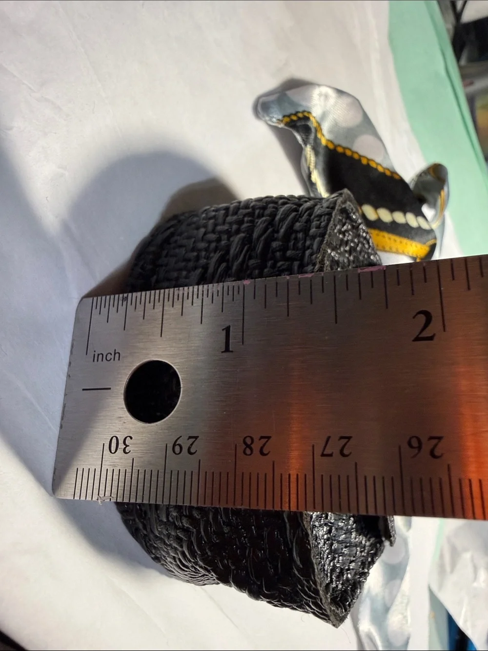 Black Woven Mini Purse Keychain with Gold Hardware with Silky Bow
